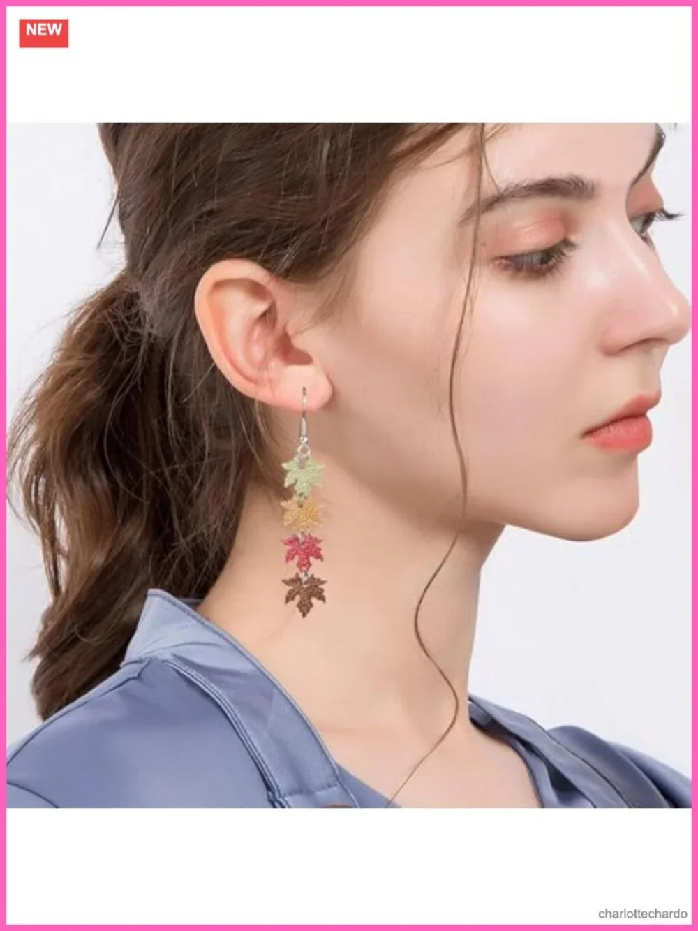 Maple Leaf Dangle Earrings Alloy Hypoallergenic Fall Jewelry